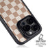 Neutral Checkered iPhone 15 Pro Kickstand Case
